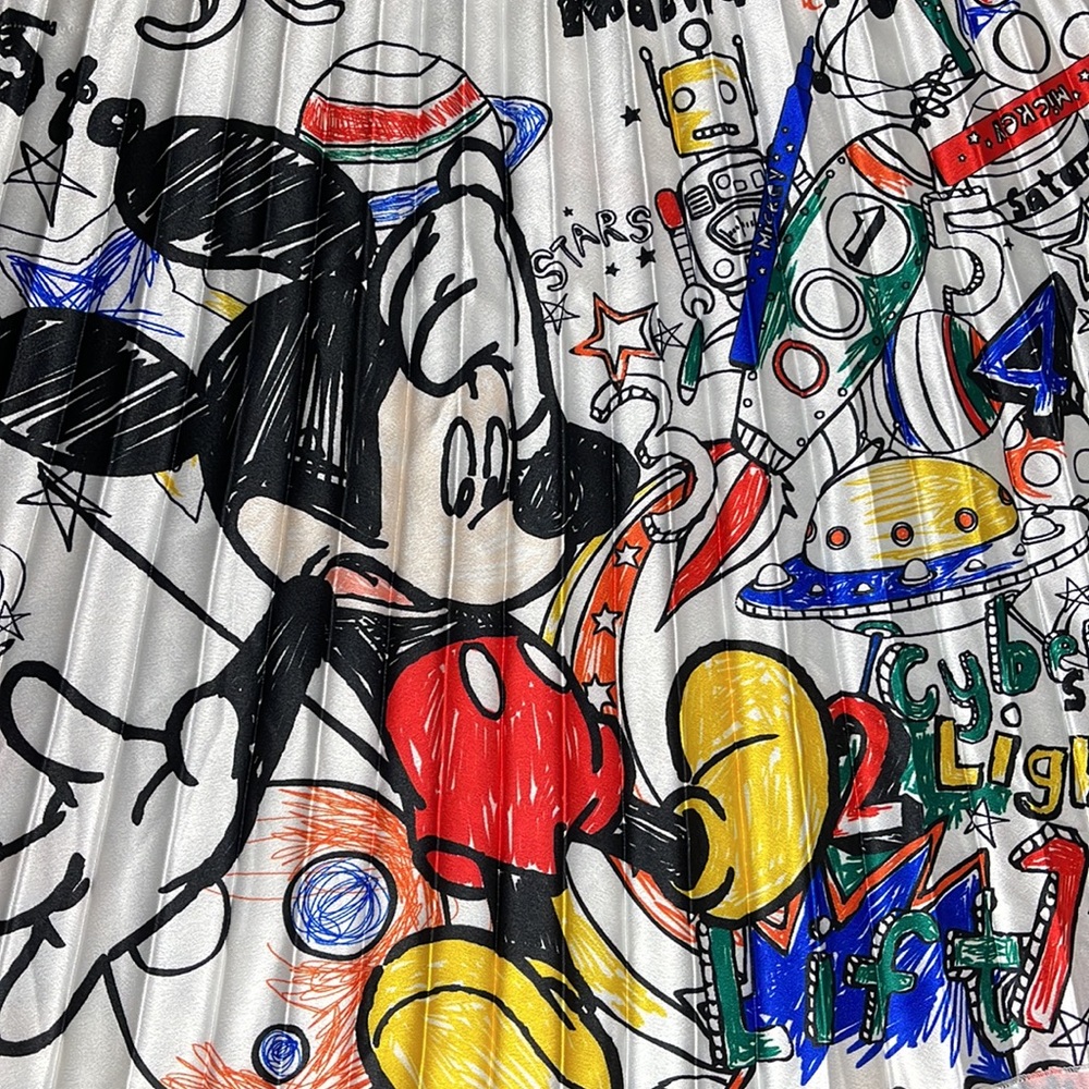 Disney Pleated Maxi Skirt Small Multi